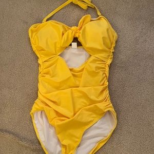Tempt me High Waisted front halter top bathing suit Size L